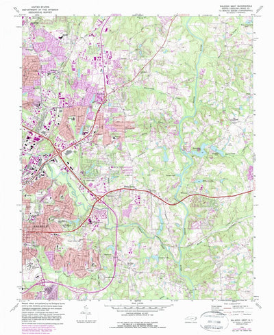 United States Geological Survey Raleigh East, NC (1968, 24000-Scale) digital map