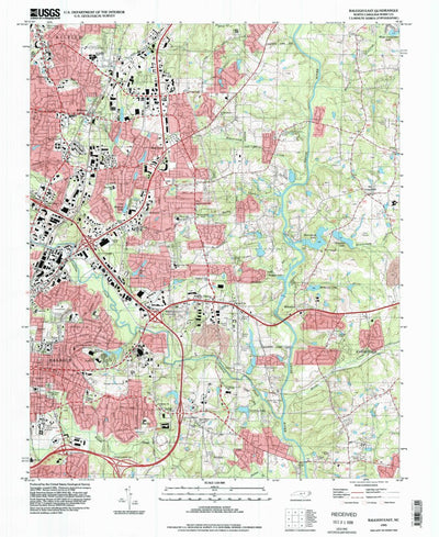 United States Geological Survey Raleigh East, NC (1993, 24000-Scale) digital map