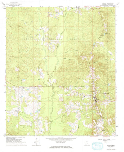 United States Geological Survey Raleigh, MS (1968, 24000-Scale) digital map