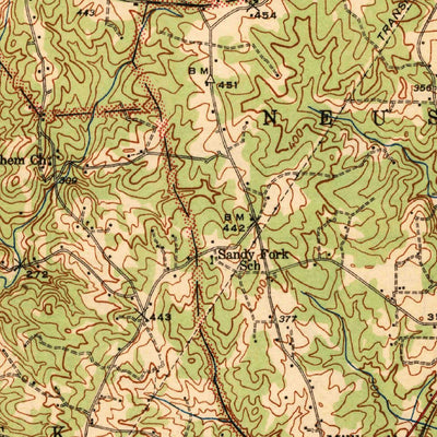United States Geological Survey Raleigh, NC (1943, 62500-Scale) digital map