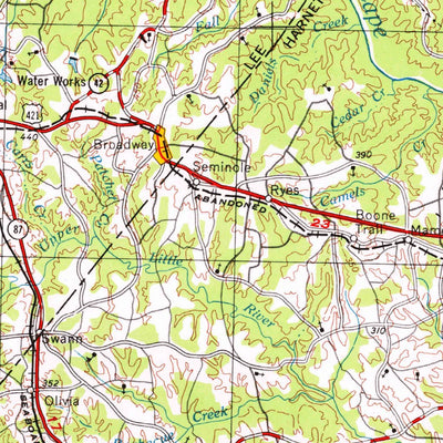 United States Geological Survey Raleigh, NC (1953, 250000-Scale) digital map
