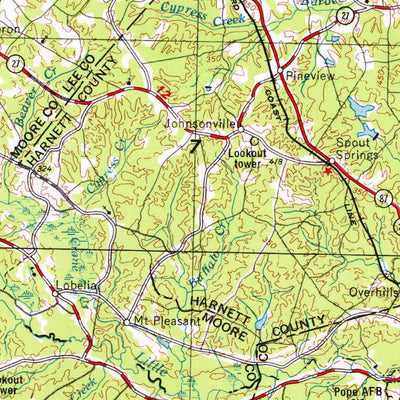 United States Geological Survey Raleigh, NC (1953, 250000-Scale) digital map