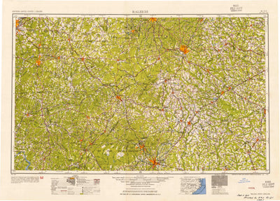 United States Geological Survey Raleigh, NC (1954, 250000-Scale) digital map