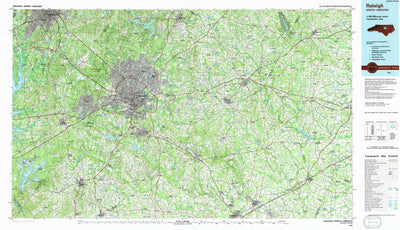 United States Geological Survey Raleigh, NC (1990, 100000-Scale) digital map