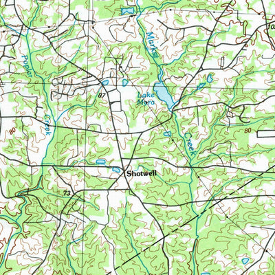 United States Geological Survey Raleigh, NC (1990, 100000-Scale) digital map