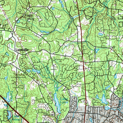 United States Geological Survey Raleigh, NC (1990, 100000-Scale) digital map