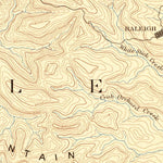 United States Geological Survey Raleigh, WV (1891, 125000-Scale) digital map