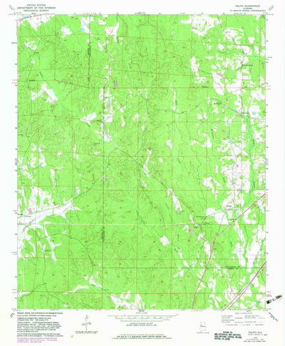United States Geological Survey Ralph, AL (1970, 24000-Scale) digital map