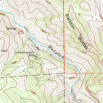 United States Geological Survey Ralston Buttes, CO (1965, 24000-Scale) digital map