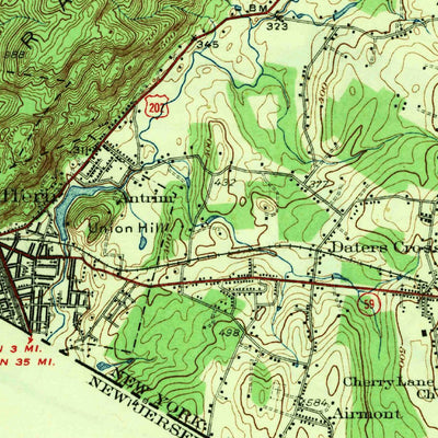 United States Geological Survey Ramapo, NY-NJ (1938, 62500-Scale) digital map