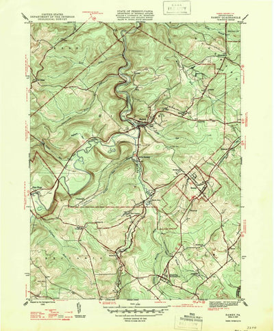 United States Geological Survey Ramey, PA (1947, 31680-Scale) digital map