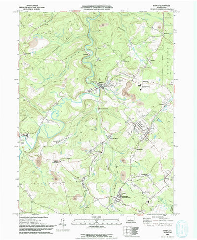 United States Geological Survey Ramey, PA (1993, 24000-Scale) digital map