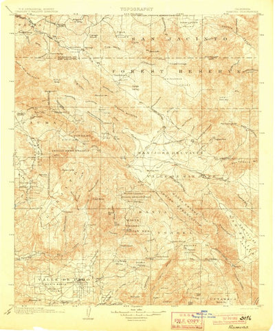United States Geological Survey Ramona, CA (1903, 125000-Scale) digital map