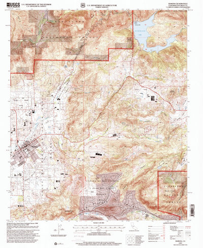 United States Geological Survey Ramona, CA (1997, 24000-Scale) digital map