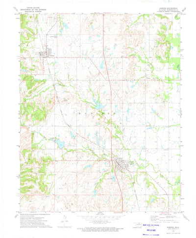 United States Geological Survey Ramona, OK (1972, 24000-Scale) digital map