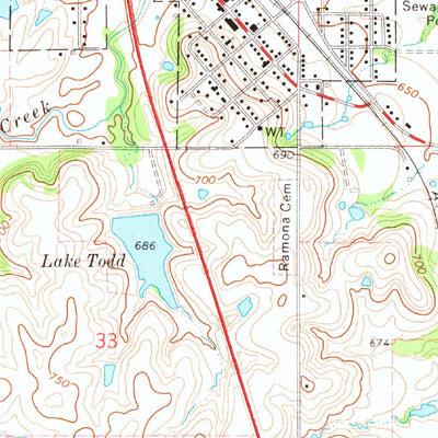 United States Geological Survey Ramona, OK (1972, 24000-Scale) digital map