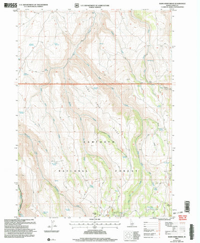 United States Geological Survey Rams Horn Ridge, ID (2001, 24000-Scale) digital map