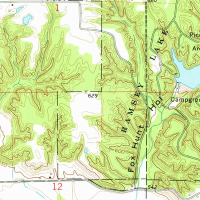 United States Geological Survey Ramsey, IL (1974, 24000-Scale) digital map