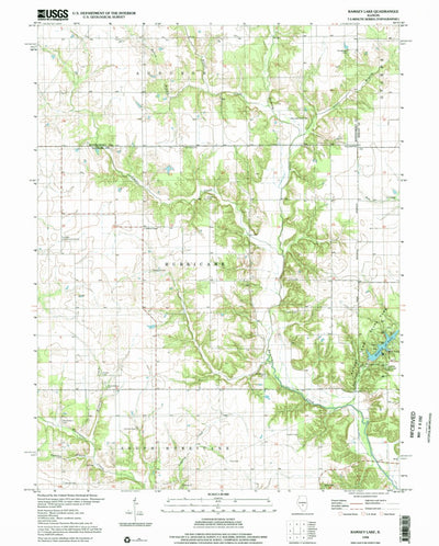 United States Geological Survey Ramsey Lake, IL (1998, 24000-Scale) digital map