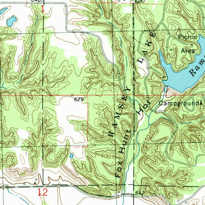 United States Geological Survey Ramsey Lake, IL (1998, 24000-Scale) digital map