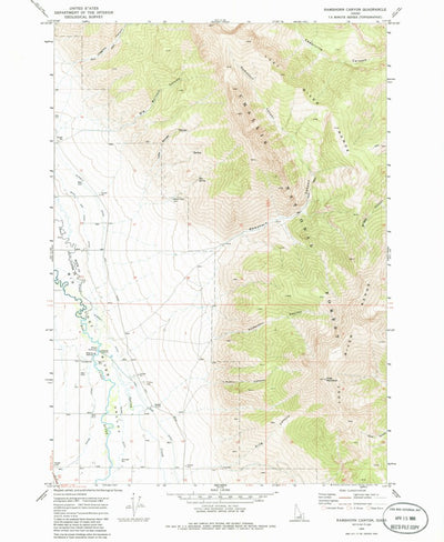 United States Geological Survey Ramshorn Canyon, ID (1969, 24000-Scale) digital map