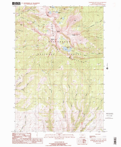 United States Geological Survey Ramshorn Mountain, MT (1988, 24000-Scale) digital map