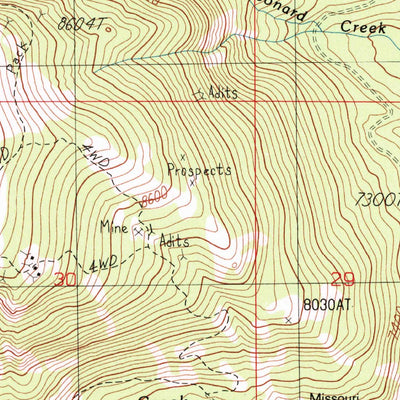 United States Geological Survey Ramshorn Mountain, MT (1988, 24000-Scale) digital map