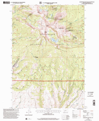 United States Geological Survey Ramshorn Mountain, MT (1997, 24000-Scale) digital map