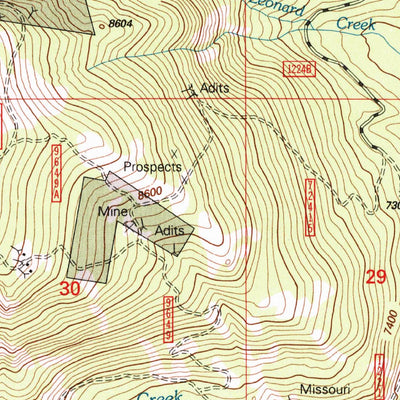United States Geological Survey Ramshorn Mountain, MT (1997, 24000-Scale) digital map