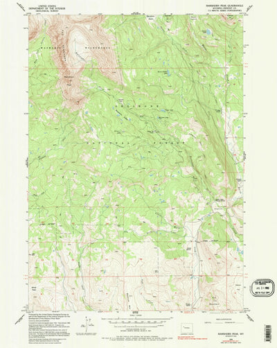 United States Geological Survey Ramshorn Peak, WY (1956, 24000-Scale) digital map