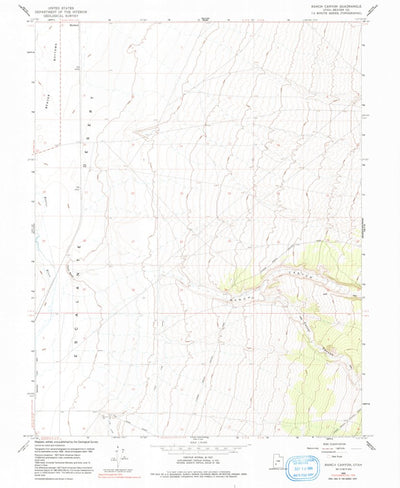 United States Geological Survey Ranch Canyon, UT (1958, 24000-Scale) digital map