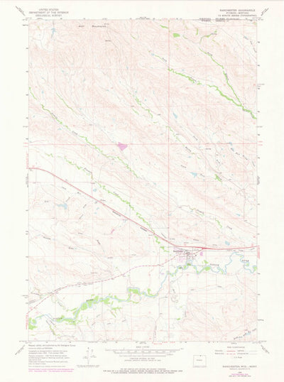 United States Geological Survey Ranchester, WY-MT (1964, 24000-Scale) digital map