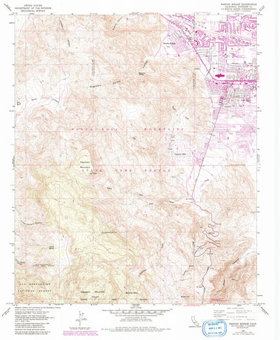 United States Geological Survey Rancho Mirage, CA (1957, 24000-Scale) digital map