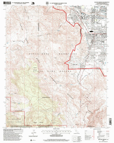 United States Geological Survey Rancho Mirage, CA (1996, 24000-Scale) digital map