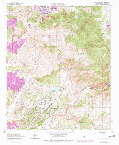 United States Geological Survey Rancho Santa FE, CA (1968, 24000-Scale) digital map