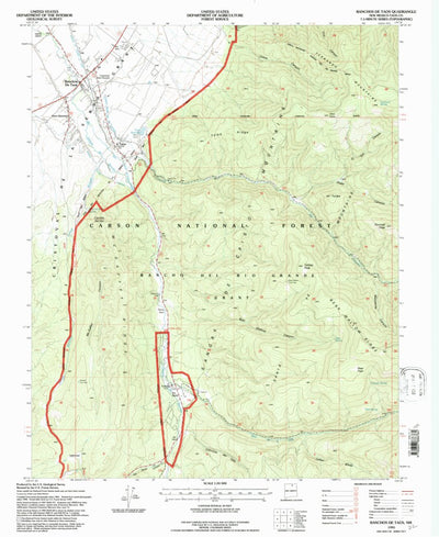 United States Geological Survey Ranchos De Taos, NM (1995, 24000-Scale) digital map