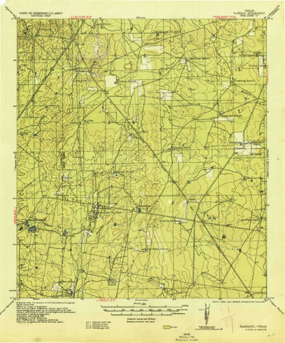 United States Geological Survey Randado, TX (1940, 62500-Scale) digital map