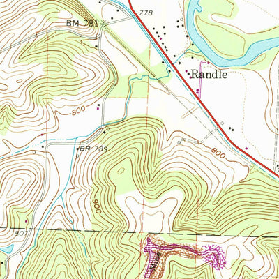 United States Geological Survey Randle, OH (1962, 24000-Scale) digital map