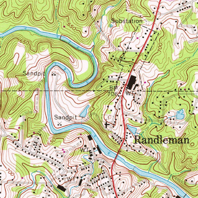 United States Geological Survey Randleman, NC (1970, 24000-Scale) digital map