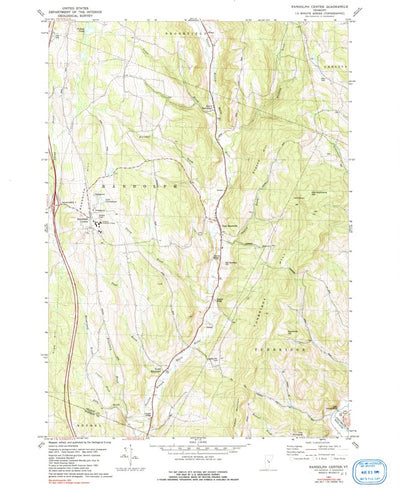 United States Geological Survey Randolph Center, VT (1981, 24000-Scale) digital map