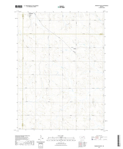 United States Geological Survey Randolph South, NE (2021, 24000-Scale) digital map