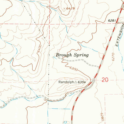 United States Geological Survey Randolph, UT (1968, 24000-Scale) digital map