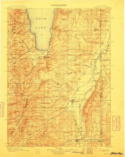United States Geological Survey Randolph, UT-WY-ID (1912, 125000-Scale) digital map