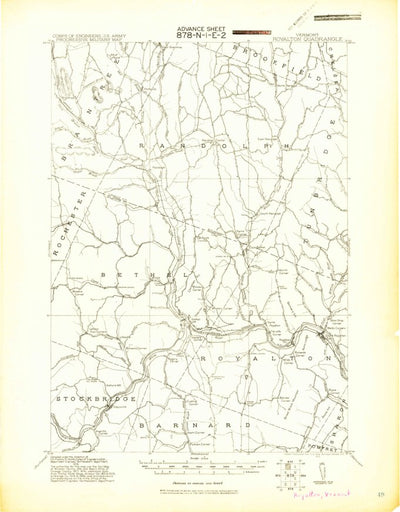 United States Geological Survey Randolph, VT (1919, 62500-Scale) digital map