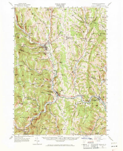 United States Geological Survey Randolph, VT (1957, 62500-Scale) digital map