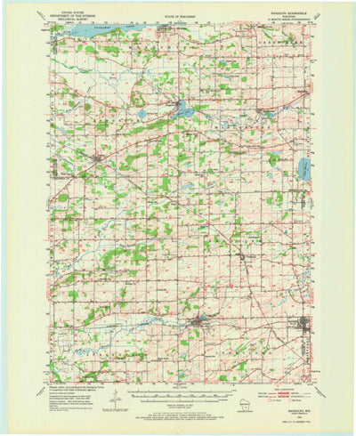 United States Geological Survey Randolph, WI (1955, 62500-Scale) digital map