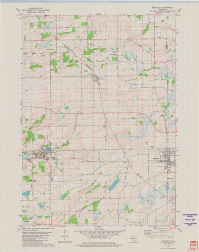 United States Geological Survey Randolph, WI (1980, 24000-Scale) digital map