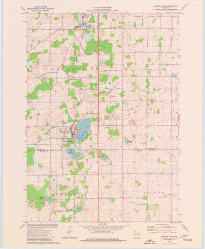 United States Geological Survey Random Lake, WI (1974, 24000-Scale) digital map