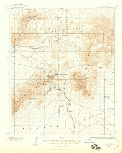 United States Geological Survey Randsburg, CA (1911, 62500-Scale) digital map