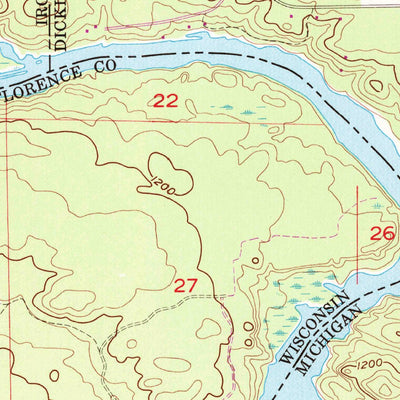 United States Geological Survey Randville, MI-WI (1955, 24000-Scale) digital map
